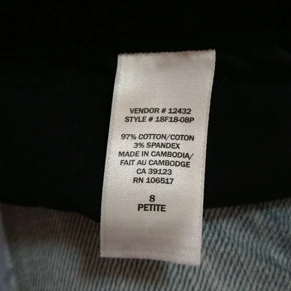 Size 8P Northern Reflections essential slim black corduroy pants - Picture 11 of 15